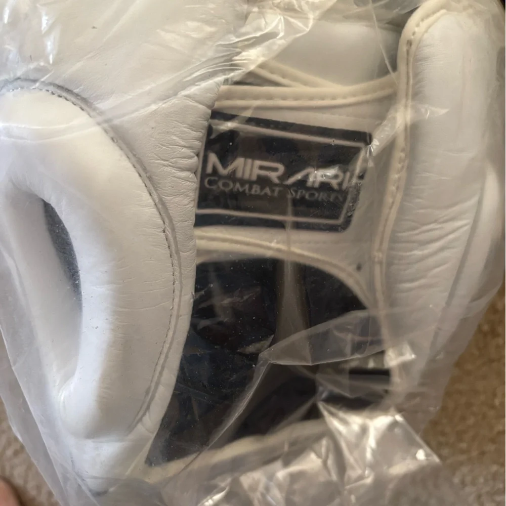 Black and White Head Guard with Face Shield size XS